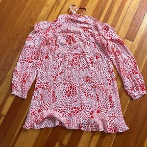 Heart Patterned off the Shoulder Dress